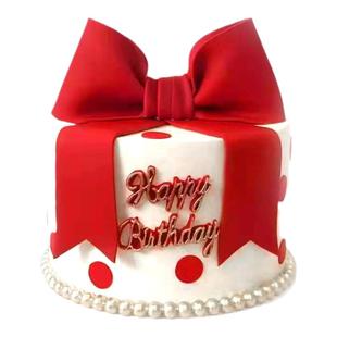 仙妮贝儿防潮干佩斯红色翻糖膏人偶花卉蝴蝶结领带糖牌巧克力翻糖