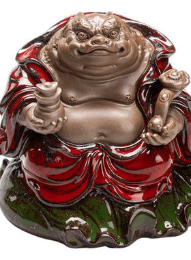 久造创意紫砂金蟾招财装饰摆件