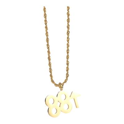 88up钛钢不掉色麻花链男女潮项链