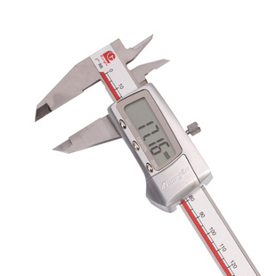 广陆/申工不锈钢电子数显卡尺0-150高精度防水原点游标卡尺包计量