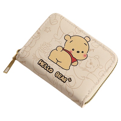 可爱维尼帕恰卡通卡包女大容量多卡位便携小巧驾驶证件收纳零钱包