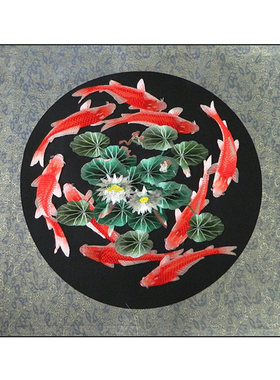 清仓特价苏绣成品绣片玄关餐厅