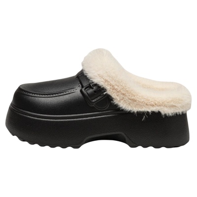 朴西秋冬加绒玛丽珍女士棉拖鞋