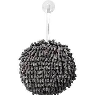 擦手巾挂式厨房插手抹布毛巾吸水加厚速干可爱卫生间雪尼尔擦手球