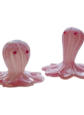 粉色小章鱼手工玻璃摆件女生小礼物桌面装饰品八爪