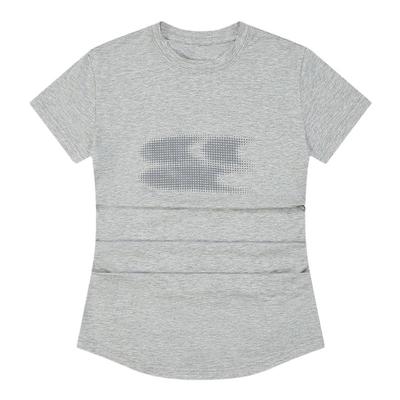 CryingCenter 三色渐变经典Logo圆领凉感冰皮面料上衣收腰合身款