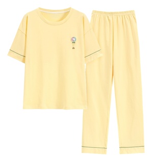 2026年夏季新款女士纯棉睡衣薄款短袖长裤半袖春秋凉感家居服夏款