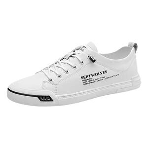 七匹狼一脚蹬小白鞋男夏季2025新款休闲白色皮鞋男士板鞋透气男鞋