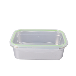 304不锈钢保鲜盒带盖密封饭盒冰箱冷藏长方形食品盒子盛菜盆餐盒