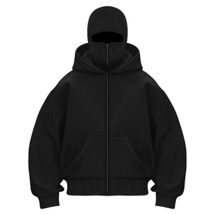 Wassup My美式双帽悍匪卫衣男秋冬cleanfit巴拉克连帽防风外套潮