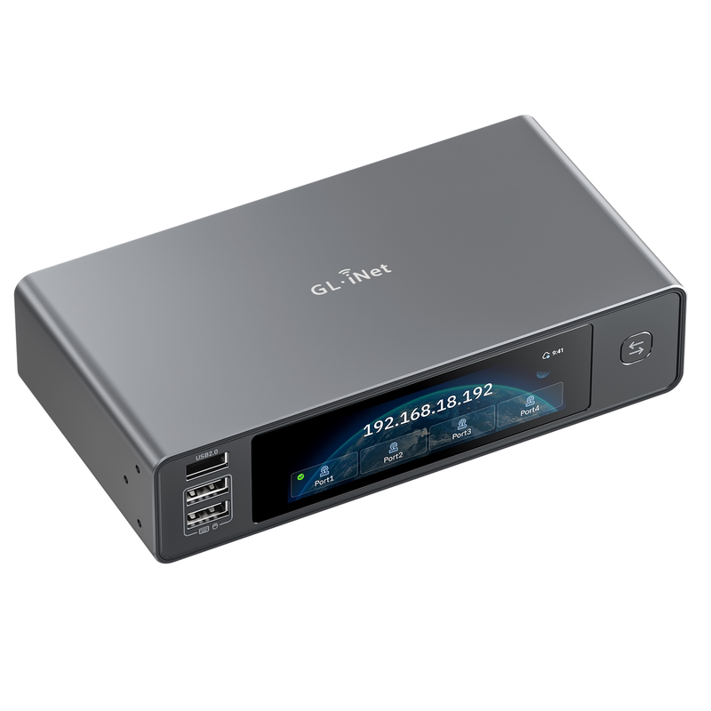 新品glinet多口ipkvm远程控制PoE