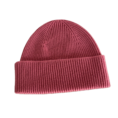 温柔显白树莓粉色100%wool羊毛帽
