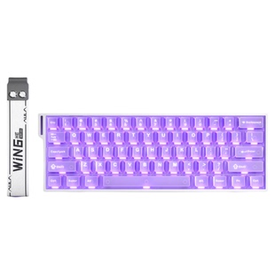 狼蛛WIN60HE雾透键帽客制化磁轴女生高颜值办公专用小键盘有线FPS