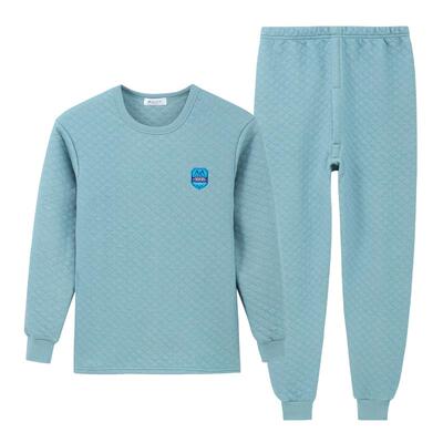 初中学生夹棉空气层加厚保暖内衣