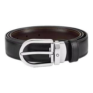 香港直邮MONTBLANC万宝龙男款皮带3cm宽自由裁剪商务腰带新款