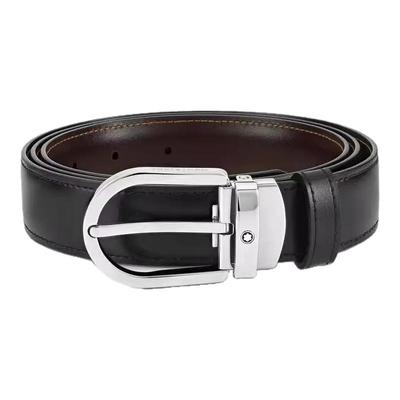 香港直邮MONTBLANC万宝龙男款皮带3cm宽自由裁剪商务腰带新款