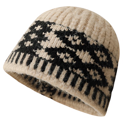 针织毛线帽韩系复古男女秋冬格纹