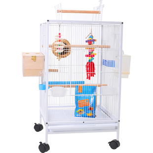 新款易清洗大鸟笼玄凤虎皮专用超大大号家用别墅金属繁殖鹦鹉笼子