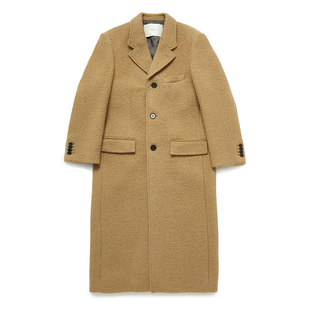 Dunst2025冬季新品中性风单排三粒扣羊毛圈圈呢大衣外套UDCO5D122
