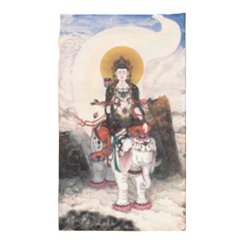普贤菩萨画像挂画 轻高档唐卡玄关挂画 普贤菩萨装饰画画芯无框画