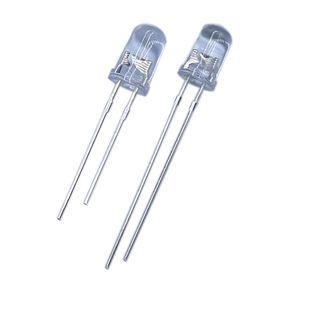 F5MM透明有边白发红蓝黄翠绿橙白七彩粉紫 LED发光二极管灯珠高亮