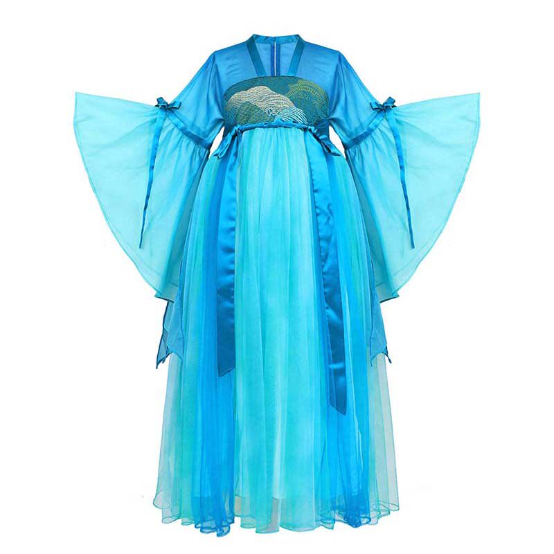 本格出品薄夏季女童青绿汉服