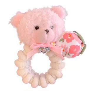 儿童可爱毛绒兔子发圈小女孩头绳高弹力不伤发女童皮筋韩版发绳女