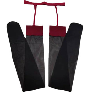 极光袜性感油亮一体蕾丝长筒袜超薄过膝超薄款黑丝白丝女吊带丝袜