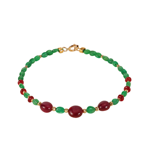 若华珠宝南枝 赞比亚祖母绿宝石手链女18K金彩宝手串手饰礼物定制