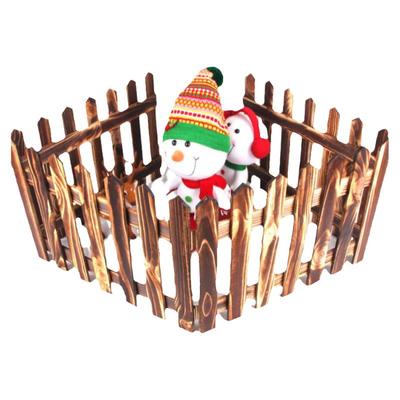圣诞节装饰木质白色木栅栏围栏
