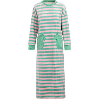 珊瑚绒秋冬季中长款睡袍家居服