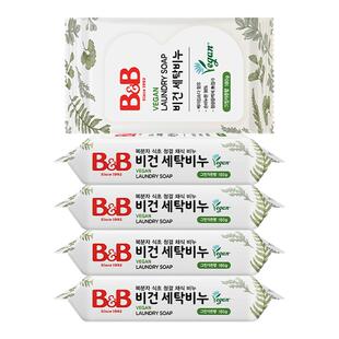 保宁婴儿BB皂无荧光儿童皂去污纯素绿地花园香洗衣香皂180g*5块