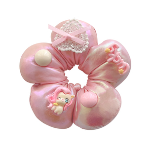 儿童花朵发圈2025新款小马宝莉发绳女童丸子头发绳扎马尾头花头饰