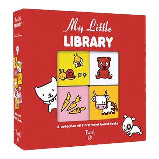 英文原版 My Little Library 我的盒装小书组 9册礼盒装 可拼图手掌书 亲子互动绘本 培养整理习惯 Twirl