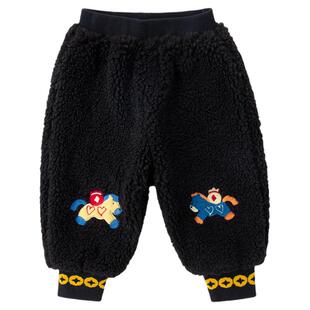 嘟嘟家儿童裤子过年男童长裤加厚新年女童唐装红色宝宝拜年服喜庆