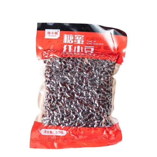 糖纳红豆 开袋即食奶茶专用烘焙配料500g袋装红小豆