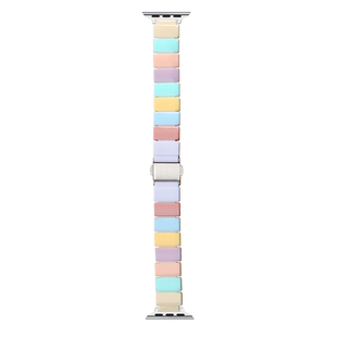 适用iwatchs11手表带树脂新品applewatchs10苹果质感s9女款高级感小众表链se硅胶腕带s8女士韩系s7女生高颜值