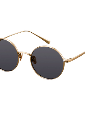 日系纯钛小圆框男士变色太阳镜