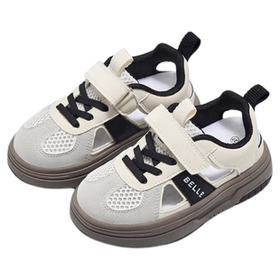 百丽童鞋女童运动凉鞋夏季网眼轻便软底休闲儿童沙滩鞋男童包头鞋