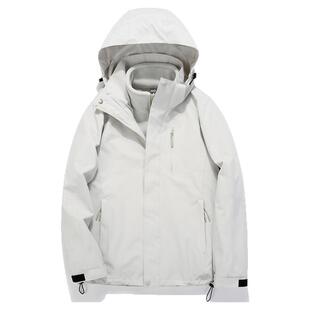 啄木鸟户外冲锋衣男女三合一可拆卸秋冬加厚防风防水登山保暖外套