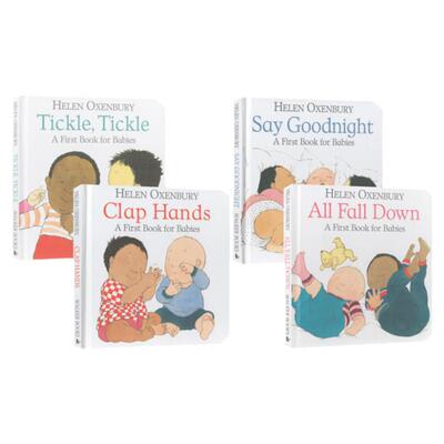 英文原版 All Fall Down/Say Goodnight/Tickle, Tickle/Clap Hands 4册 纸板书 Helen Oxenbury  撕不烂早教启蒙