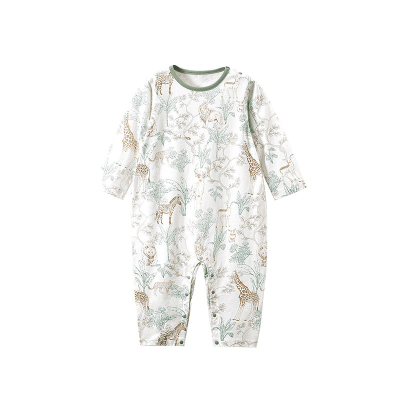 儿童连体睡衣春秋宝宝衣服纯棉长袖秋季薄款男童睡袋女家居服秋装