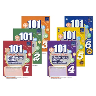【自营】新加坡数学 SAP 101 Challenging Maths Word Problems 6 Books 小学1-6年级 101道数学应用题练习册 建模思维 英文原版