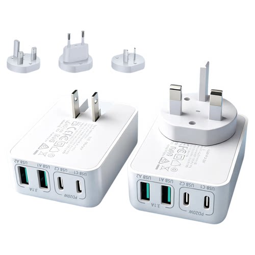 港版40w手机充电器双type-c多功能充电头可折叠超级快充头适用苹果17promax旅行充电器英规美规澳标国标通用