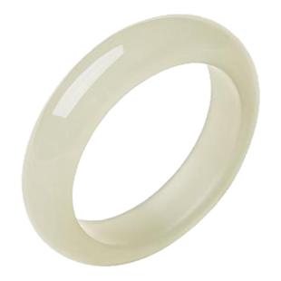 宫里上新和田玉戒指女素圈指环玉石叠戴女士天然玉戒指生日礼物