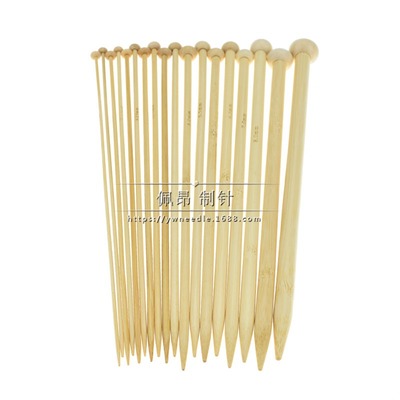 竹子毛衣针单尖毛线针付一付2根粗18编织一套棒针棒针KN008碳化