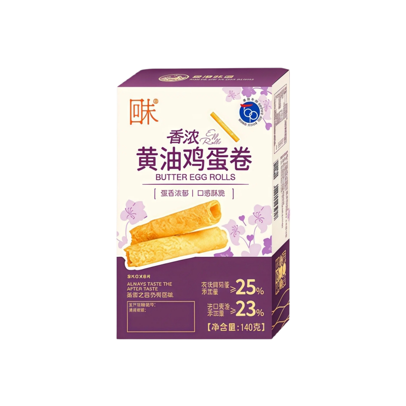回未黄油蛋卷香港品牌港式小吃办公室休闲糕点饼干零食140g