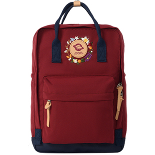 canvasrepublic帆布共和国小飞碟标双肩包女独立隔层防震笔记本电脑包中国风刺绣学生书包大容量国潮双肩背包