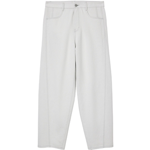 杰克琼斯男装春季新款牛仔裤百搭日常简约舒适纯色宽松休闲裤子