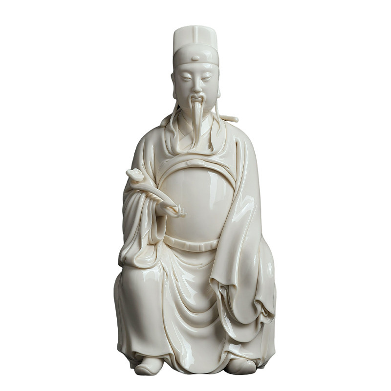 戴玉堂陶瓷郑清海《如意文昌帝君》收藏非遗商务送礼摆件家居饰品